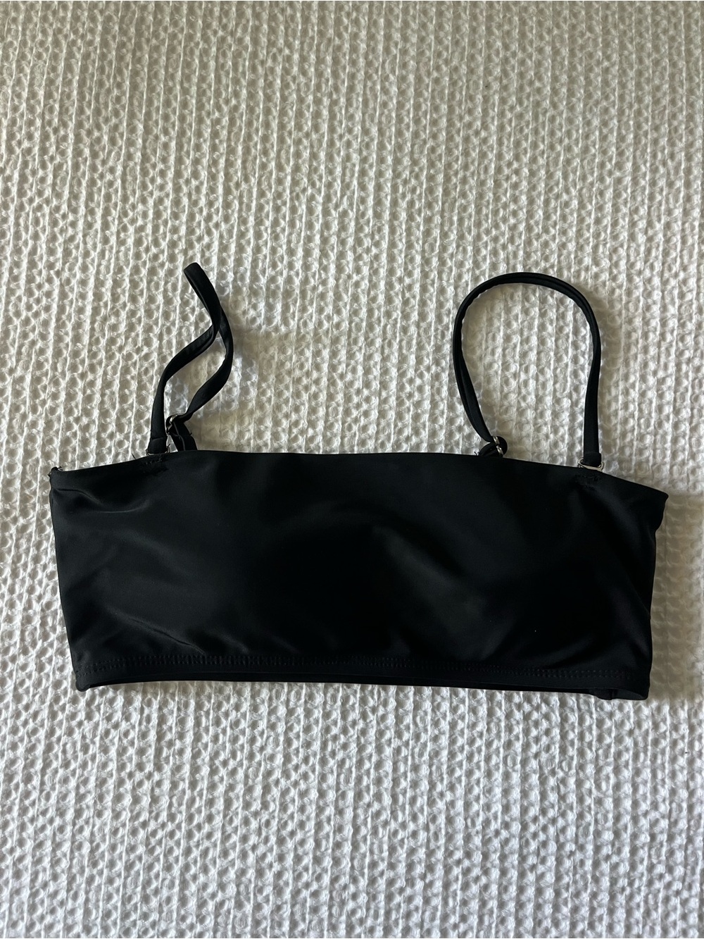 Islander Black Bandeau Swim Top with Removable Strap